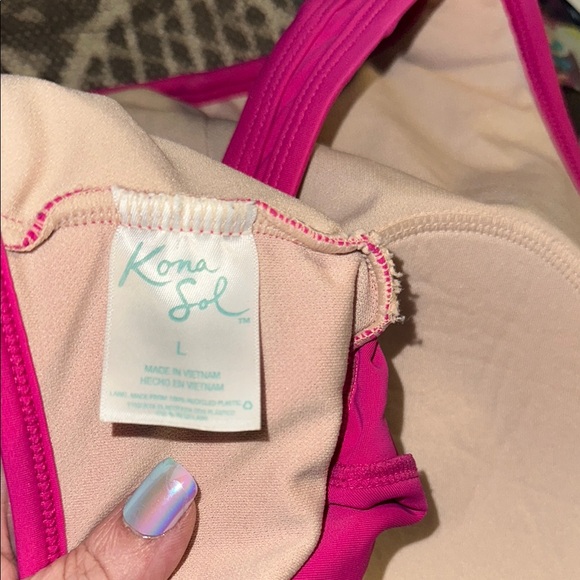 Kona Sol Pink Bikini Top - Picture 8 of 9
